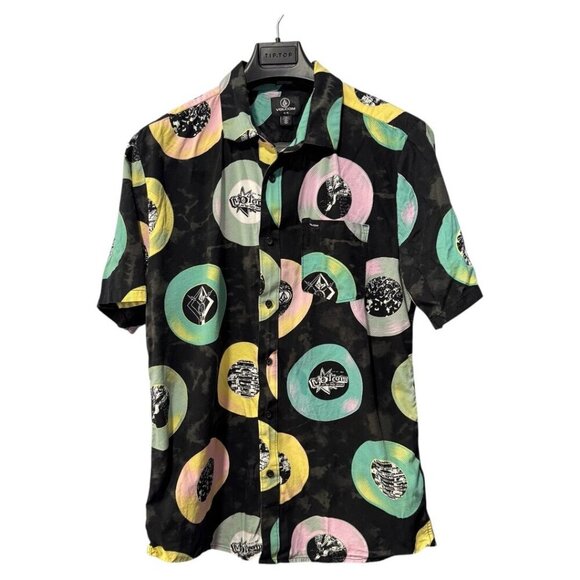 VOLCOM V ENTERTAINMENT Men's Woven‎ Shirt size XL graphic cotton/viscose - Picture 1 of 4